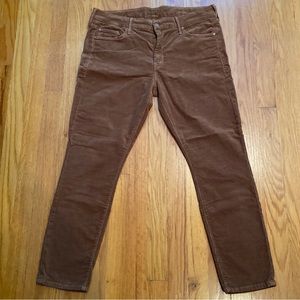 MOTHER denim tan brown corduroy pants size 32